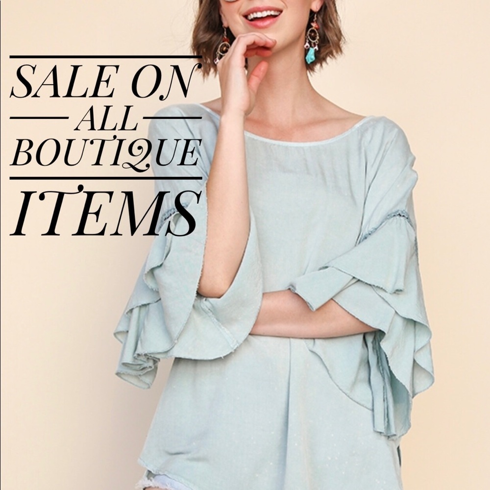Bell Sleeve Ruffled Top